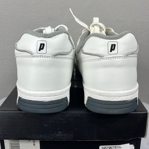 Prince Lace Up Leather Upper Sneakers  Womens Size 9-9.5 White FST838 NWT - Picture 6 of 10